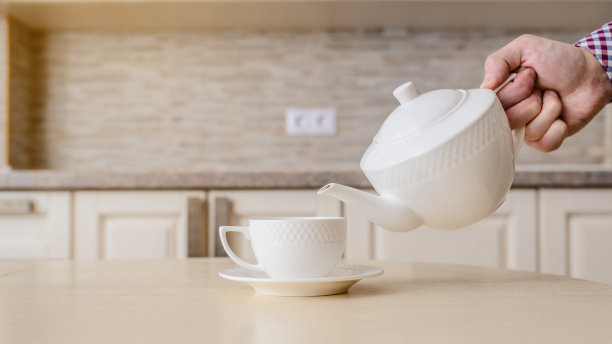 茶壶和一杯茶图片下载