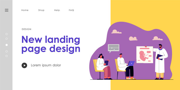 医学学生在演讲矢量插图图片下载