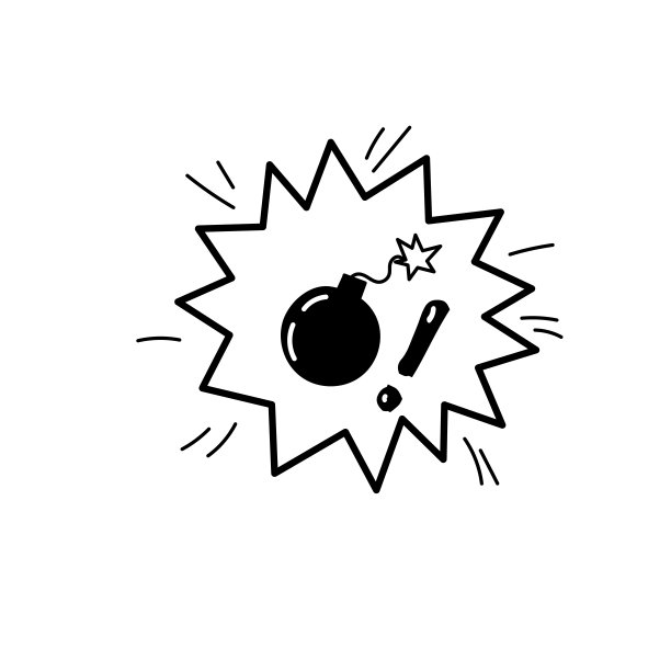 骂人的话讲话气泡。涂鸦诅咒，粗鲁的，侮辱，愤怒的，坏的，消极的表达脏话。手绘草图风格。白色背景上的矢量插图。图片下载