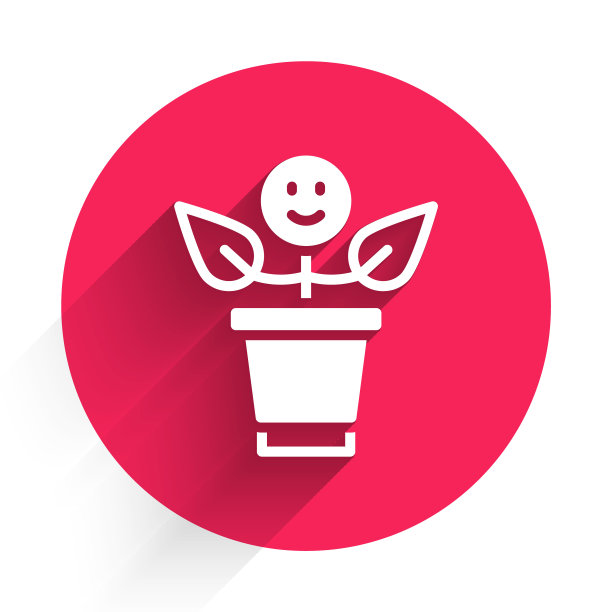 白色的死党或最好的朋友永远图标孤立与长影子。红色圆圈按钮。向量图片下载