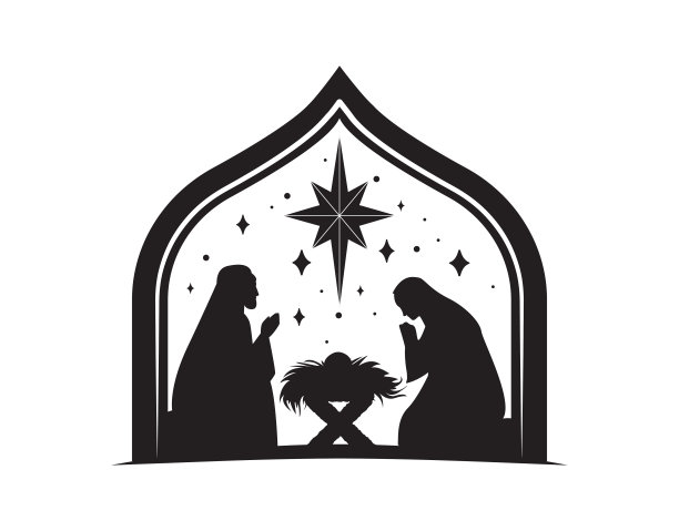 人们为孩子祈祷的剪影图片下载