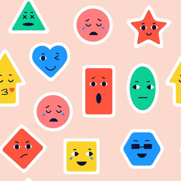 无缝图案的几何形状字符图片下载