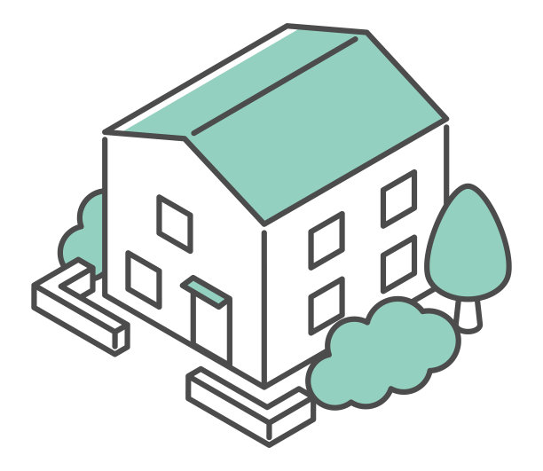 简单的俯瞰建筑插图图片下载