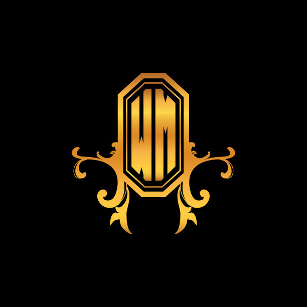 Wm标志交织复古几何装饰图片下载