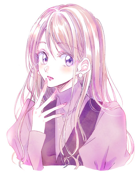 一个年轻和可爱的女人的插图图片下载