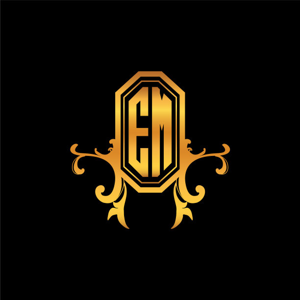 Em标志交织复古几何装饰图片下载