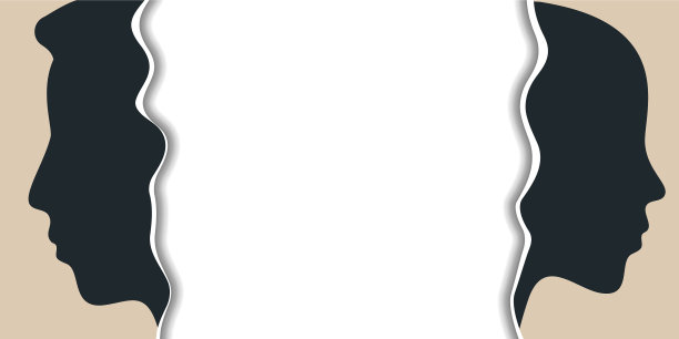 离婚概念离婚夫妇的隐喻图片下载