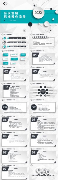 绿色会议营销标准流程PPT素材图片