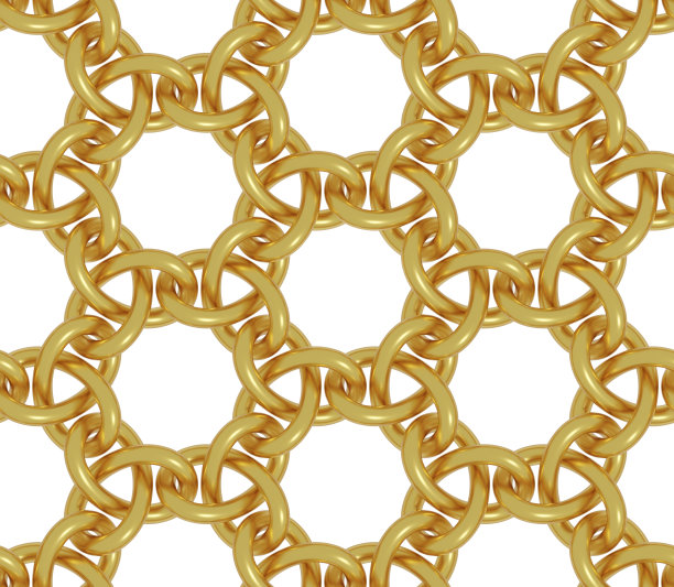 金链编织无缝图案。3 d演示。图片下载