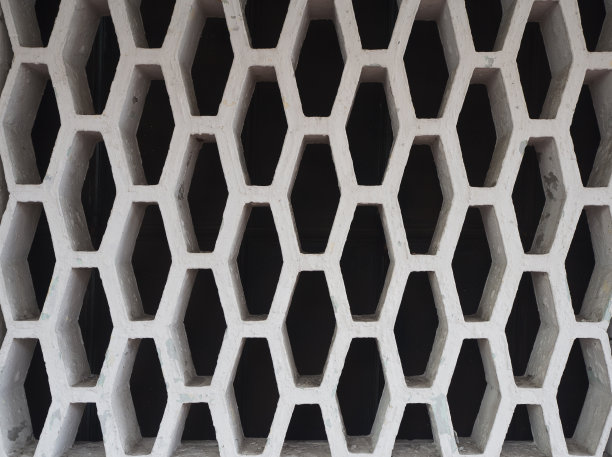 水泥抹灰墙，装饰复古孔图案图片下载