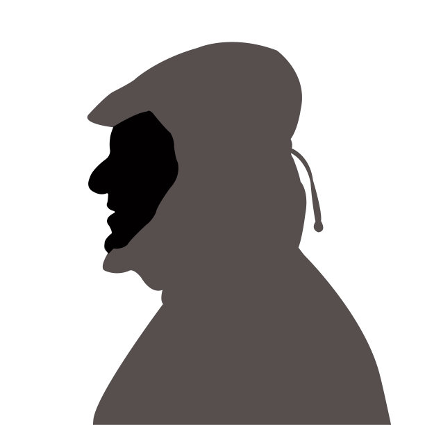 一个男人头部轮廓矢量图片下载