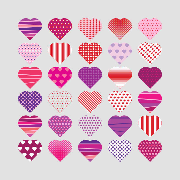 彩色的心图片下载