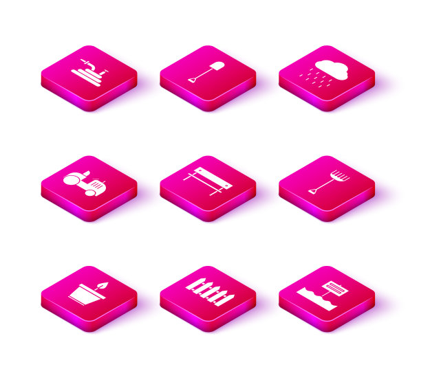 在盆栽花园栅栏木拖拉机上种植图片下载