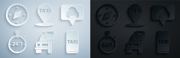 设置汽车租赁地图指针与出租车秒表图片下载