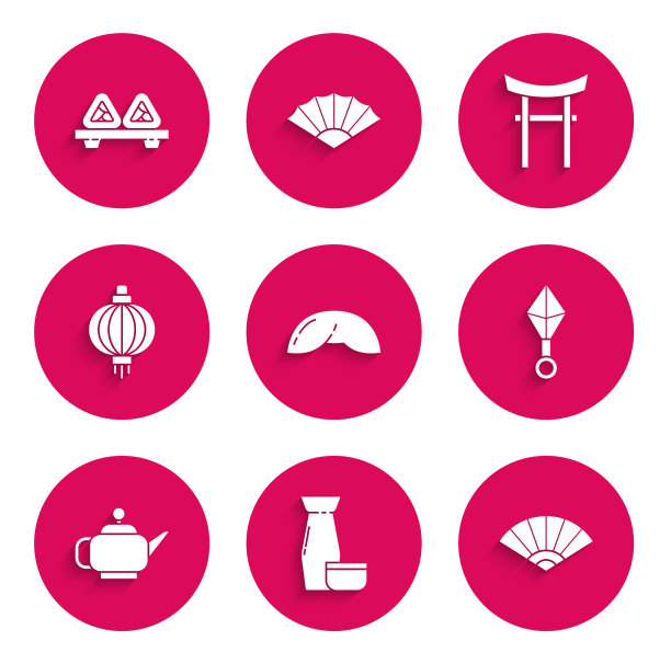 集中国幸运饼干传统日本图片下载