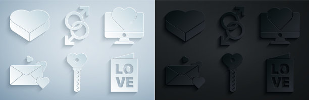 在心形电脑显示器上设置键用图片下载