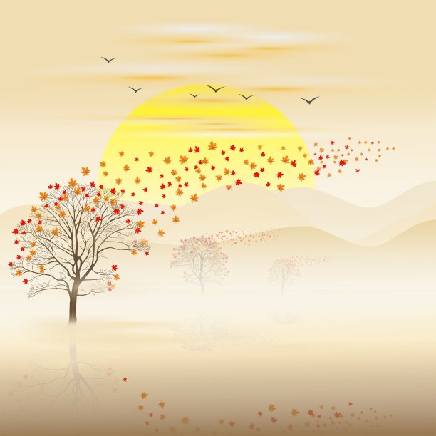 秋天预展背景图片下载