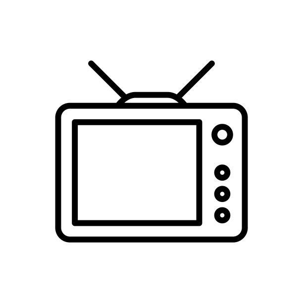 复古的电视图标图片下载