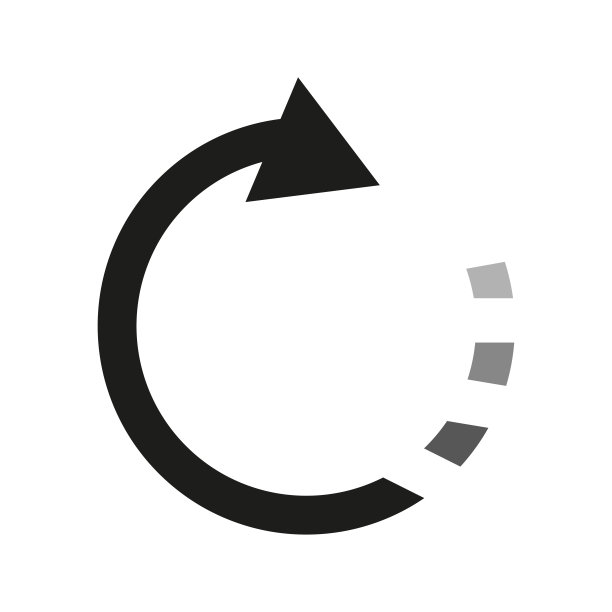 同步箭头图标。虚线的迹象。圆形元素。孤立的对象。简单的艺术。矢量插图。股票的形象。图片下载