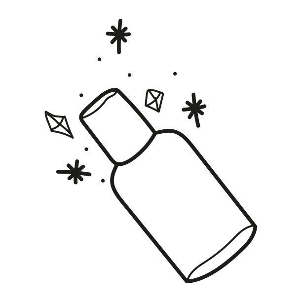 矢量线艺术化妆品产品图片下载