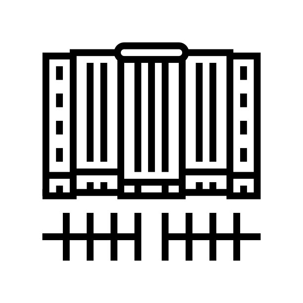 购物中心线图标矢量插图图片下载