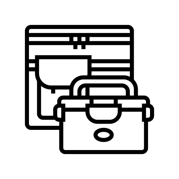 午餐盒线图标矢量插图图片下载