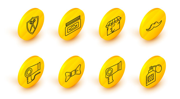 设置线须后水、吹风机、领结、胡子图片下载