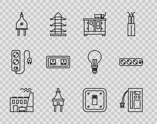 设置火力发电厂和工厂蓄电池线图片下载