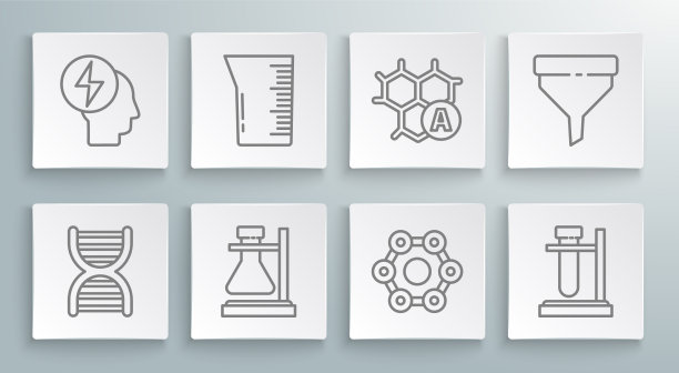 设置线DNA符号实验室玻璃器皿或图片下载