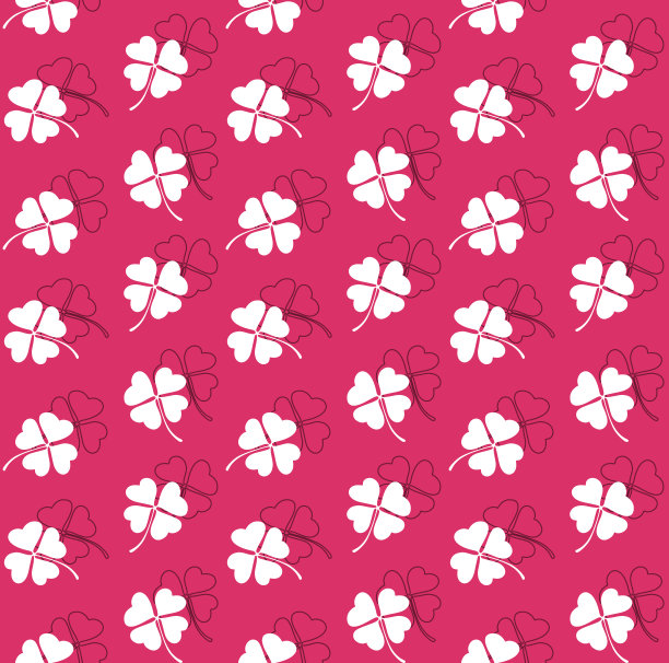 无缝三叶草图案，印花。图片下载