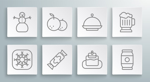 集雪花橘子糖果蛋糕啤酒于一身图片下载