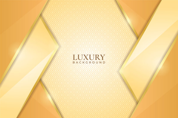 豪华背景软闪亮几何金色重叠形状与球图片下载