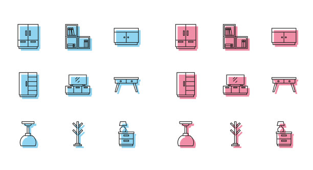 设线灯挂衣立衣柜图片下载