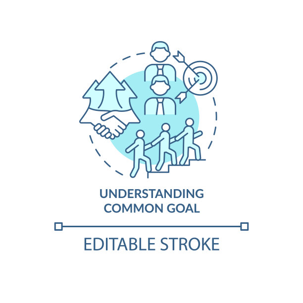 诚信、尊重沟通的绿松石概念图标图片下载