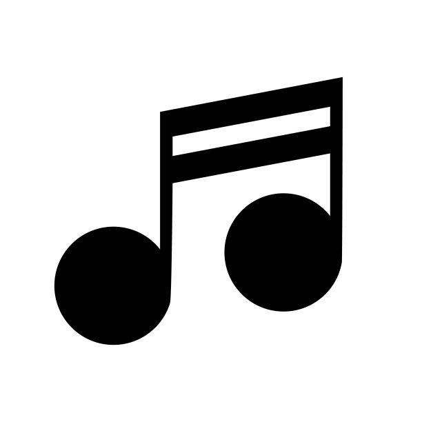 可爱的音符图标。矢量插图用于音乐符号和分数。图片下载