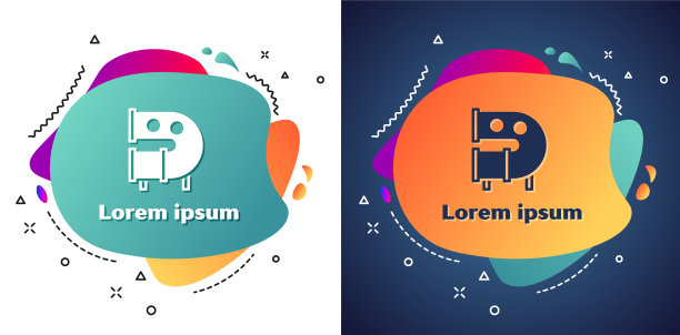 白色儿童游乐场滑梯管道图标孤立上图片下载