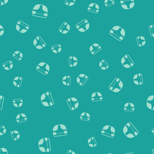 绿色成人纸尿裤图标孤立无缝模式图片下载