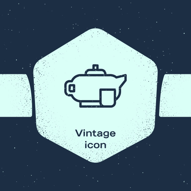 垃圾线传统茶道图标孤立图片下载