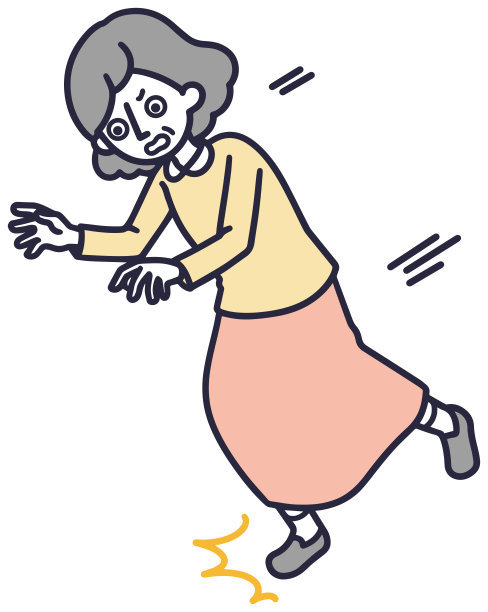 跌倒的女人简单的说明图片下载