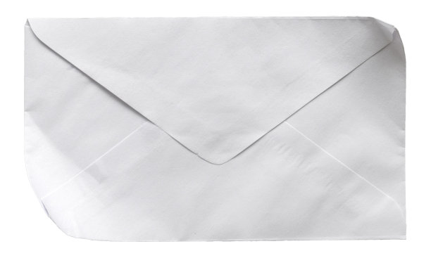 白色信封孤立在白色背景上。图片下载