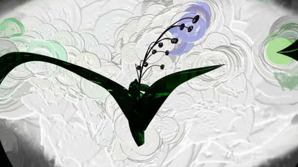 紫色风铃草植物3D渲染图片下载