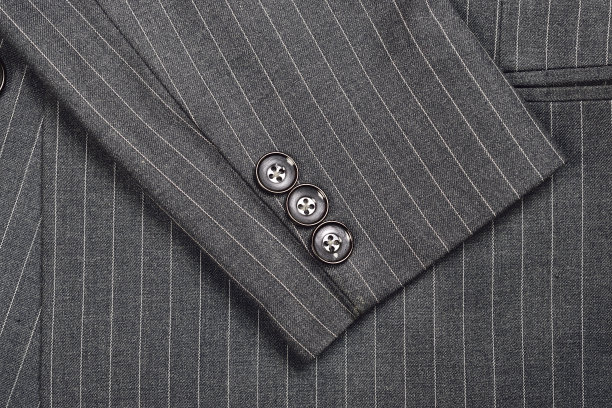 细条纹西装纽扣袖图片下载