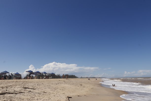 海滩上阳光明媚的一天图片下载