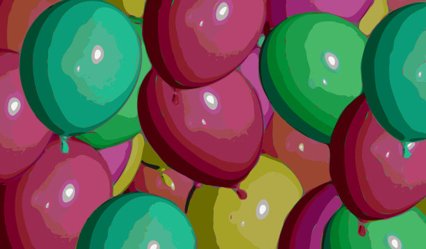 3d，彩色气球的背景图片下载
