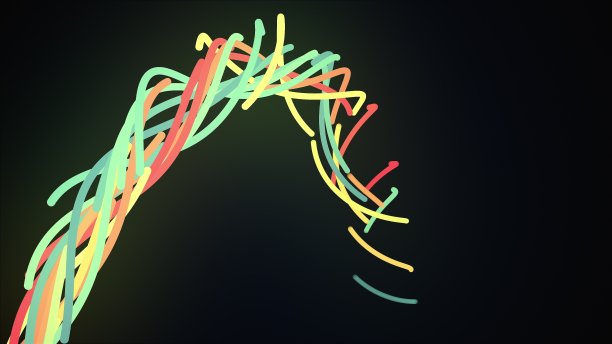 扭曲的彩色条纹图片下载