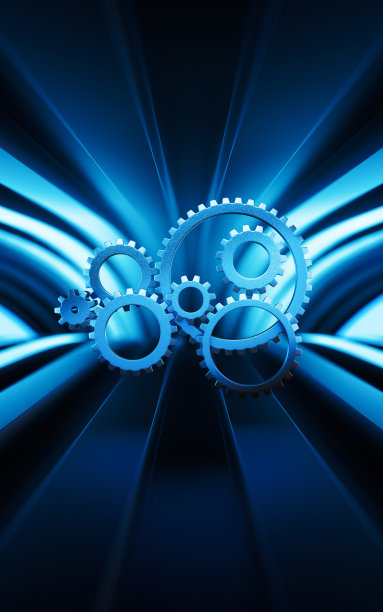 三维机械齿轮金属部件渲染图片下载