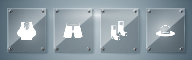 设置男子帽子袜子短或裤子和汗衫图片下载