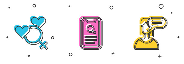 设置女性约会app和意见图标图片下载