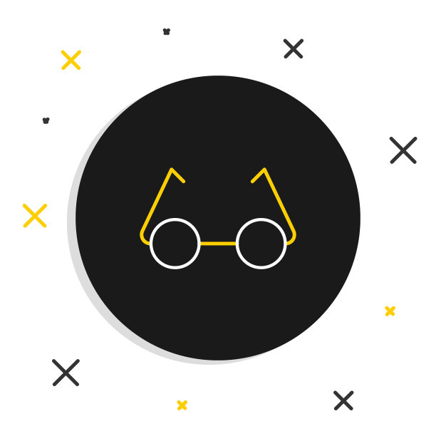 线条眼镜图标孤立在白色背景上。眼镜框的象征。色彩斑斓的轮廓的概念。向量图片下载