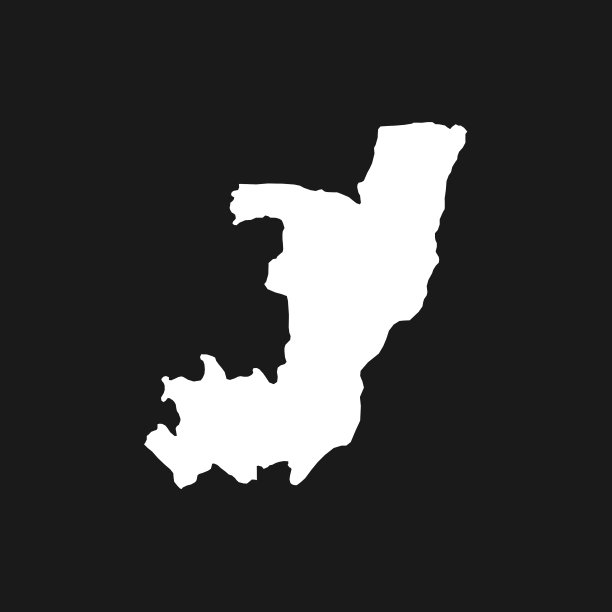 刚果共和国地图在黑色背景上图片下载